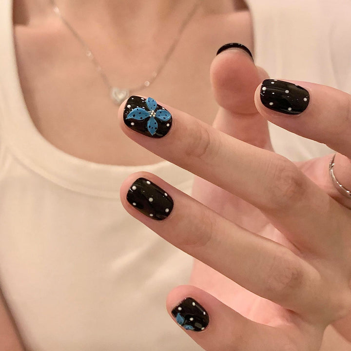 Artificial nails with colorful flower design Bowlift