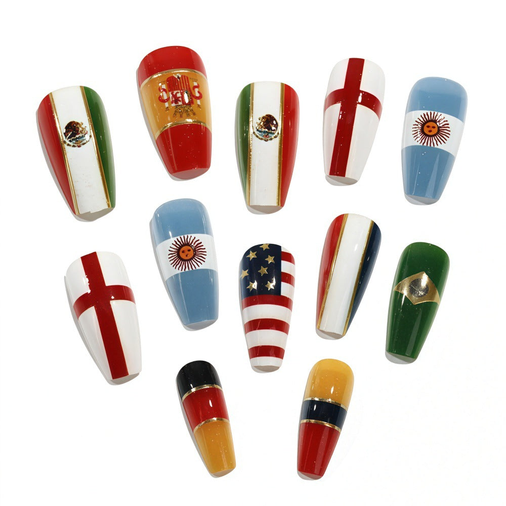 Artificial nails with national flag designs Bowlift