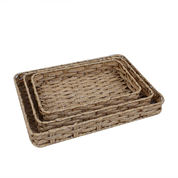 Natural Woven Serving Basket Set Bowlift