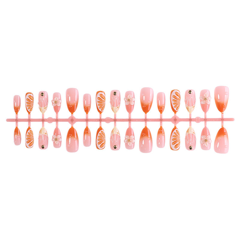 Creative nail set with floral and fruit decorations Bowlift
