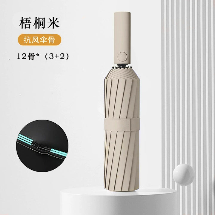Women's Windproof Folding Umbrella Bowlift