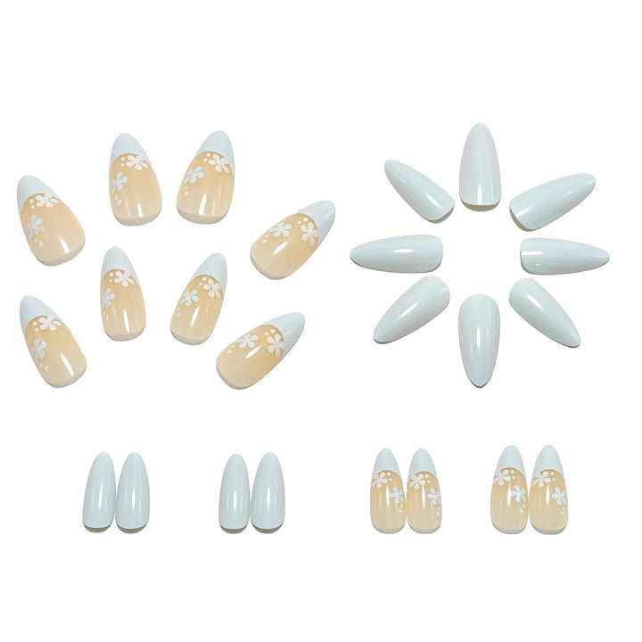 Artificial nails in elegant floral design Bowlift