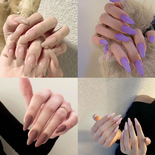 Natural Finish Press-On Nail Set Bowlift