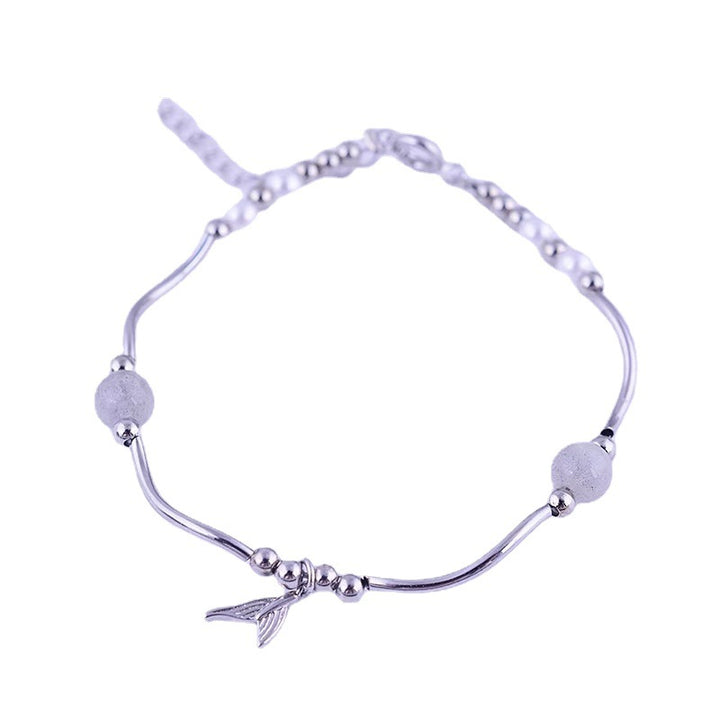 Elegant Silver Fish Charm Bracelet Bowlift