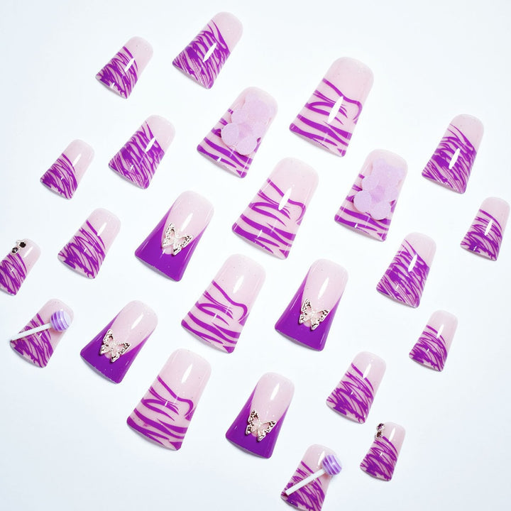 Artistic Butterfly Nail Design Extensions Bowlift