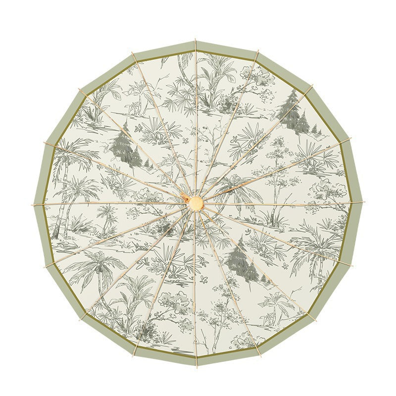 Ladies elegant folding umbrella with floral design Bowlift