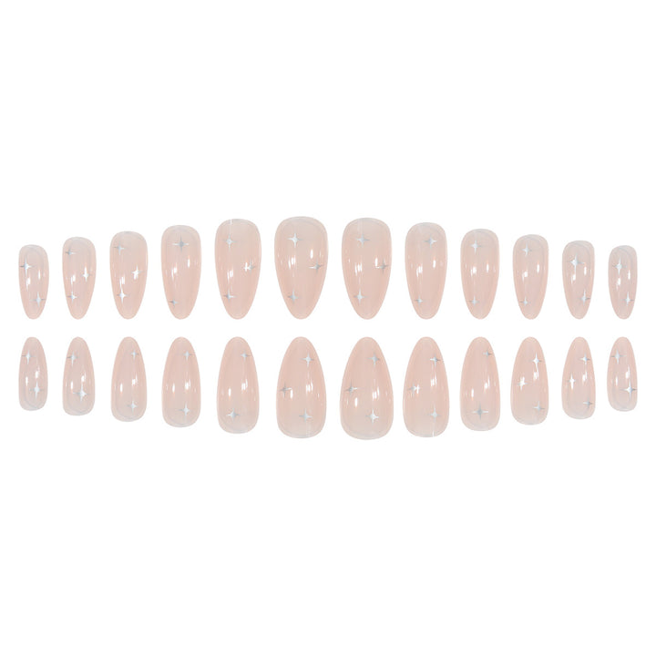 Starry Design Stiletto Press-On Nails Bowlift