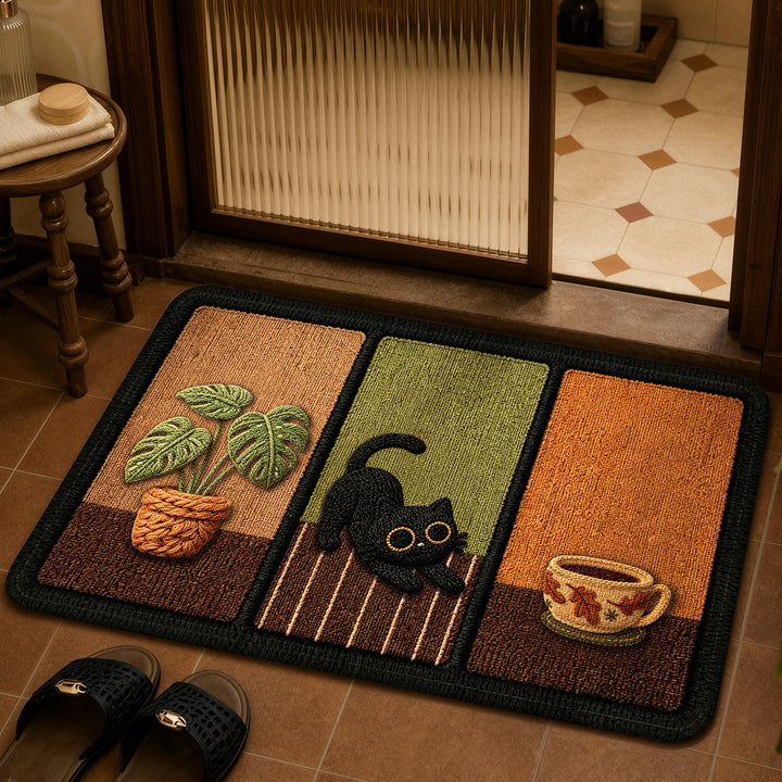 Cat-Themed Decorative Rug Bowlift