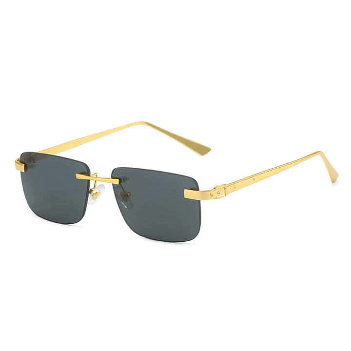 Women's fashionable half-rim glasses with elegant metal frame Bowlift