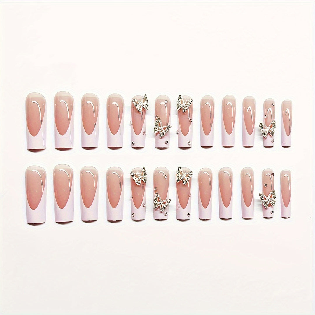 Artistic 3D Butterfly Nail Extensions Bowlift
