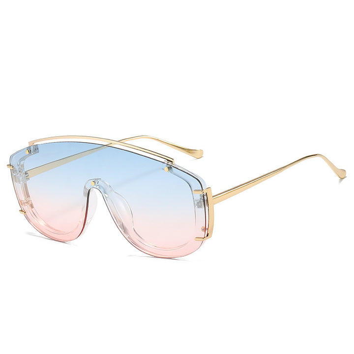 Fashion-Forward Futuristic Shield Sunglasses Bowlift