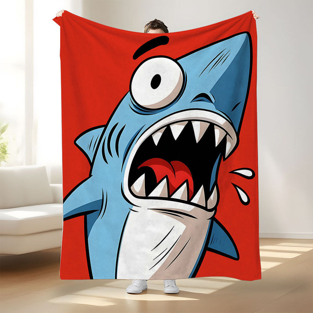 Cartoon Panda-Themed Plush Throw Blanket