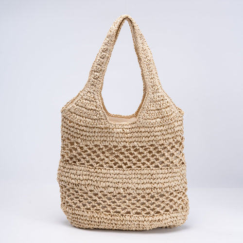 Handwoven beach bag with open mesh structure Bowlift