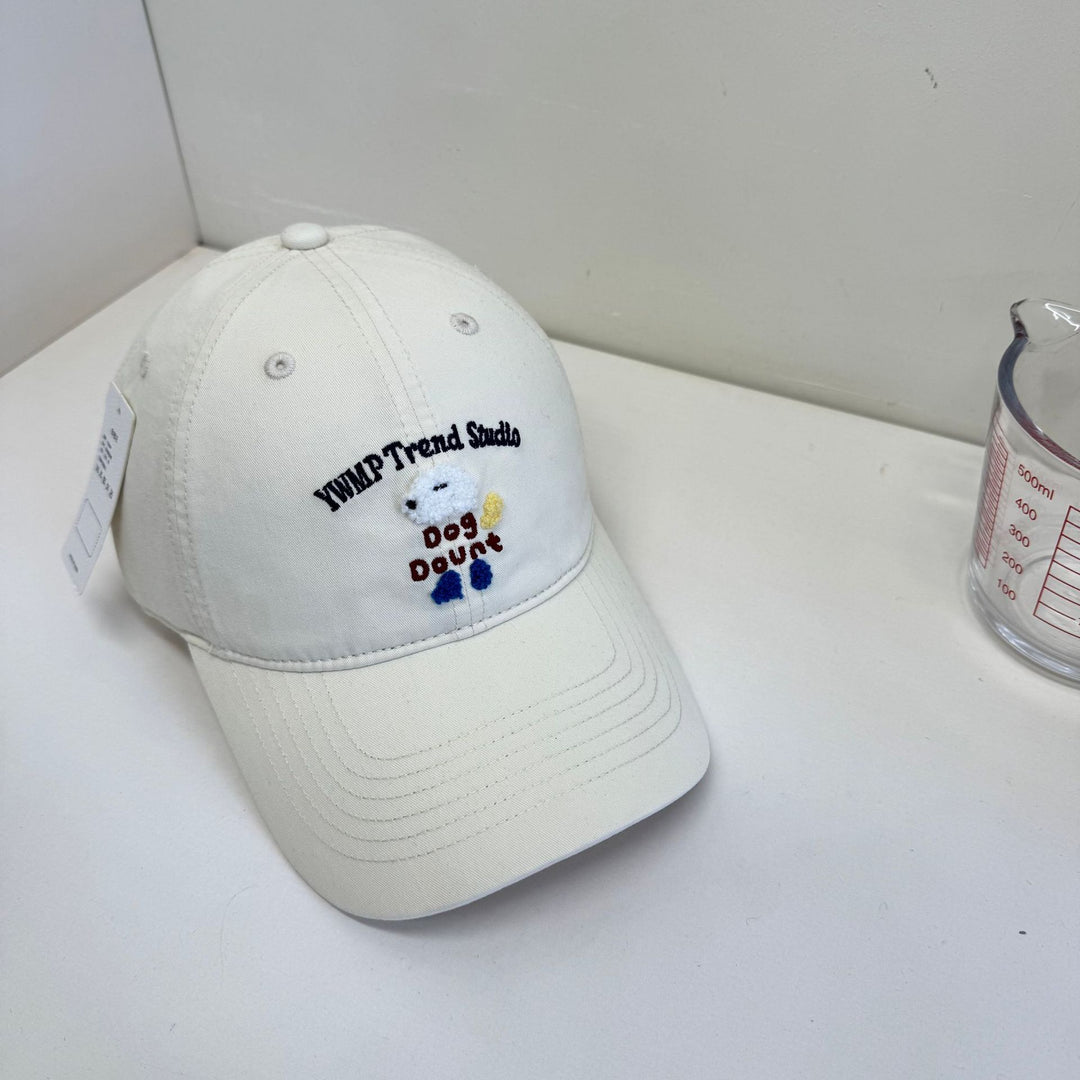 Unisex Embroidered Dog-Themed Baseball Cap Bowlift