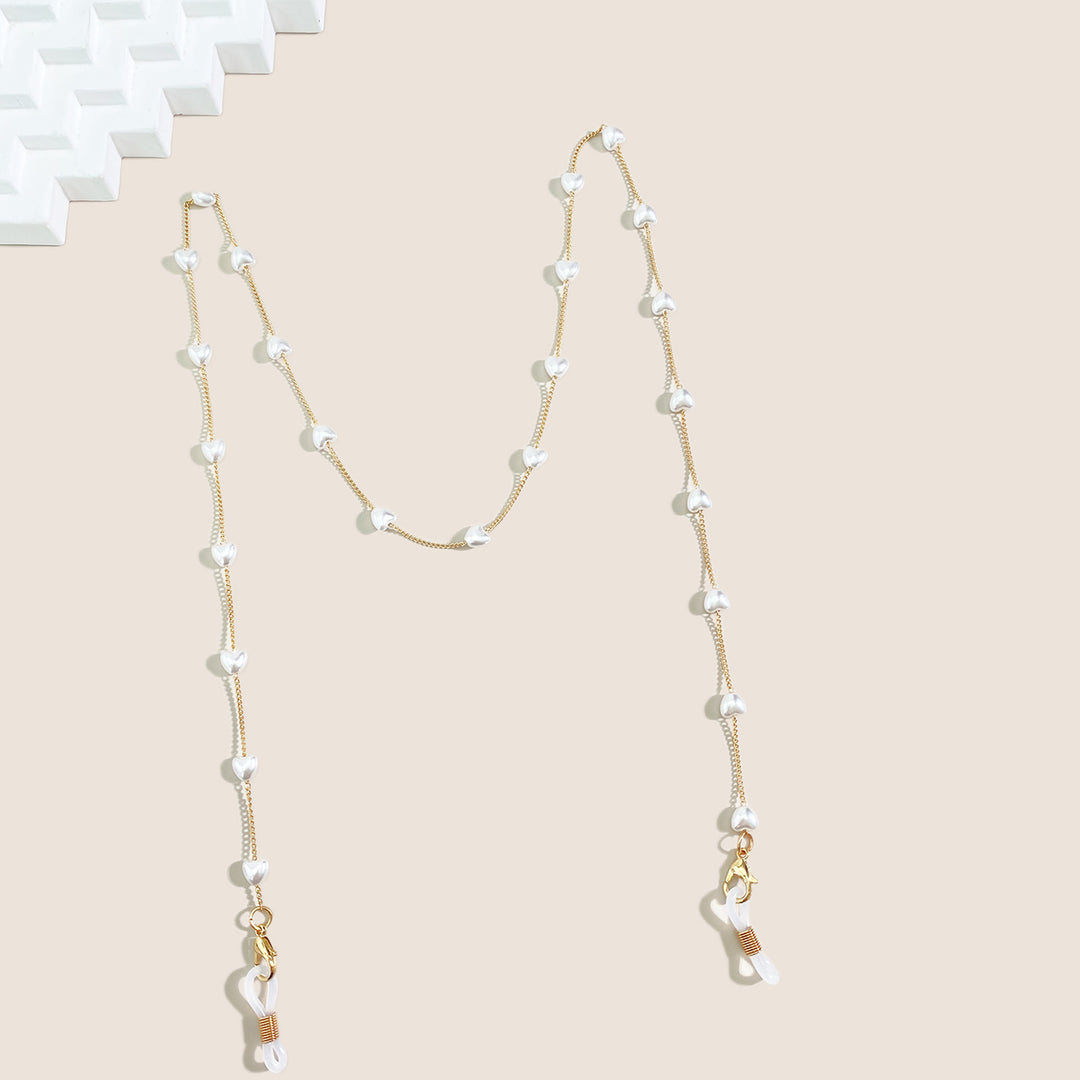 Elegant Pearl Chain Sunglasses Holder Bowlift