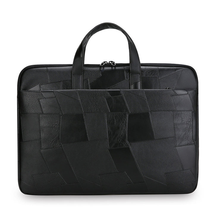 Premium Patchwork Leather Laptop Bag Bowlift