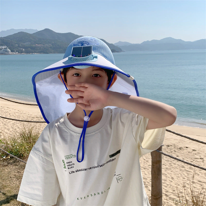 Ssun hat with solar mini fan, UV protection and wide neck protection Bowlift