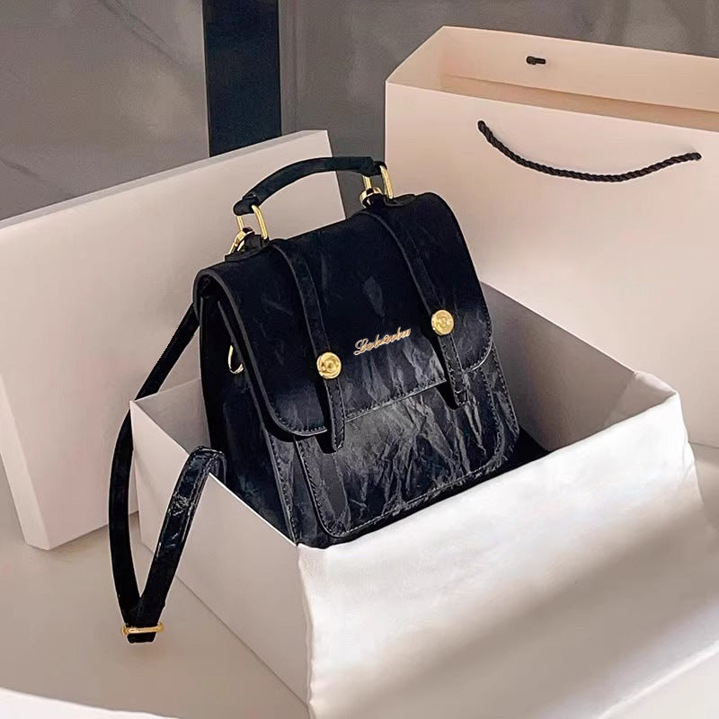 Vintage-Inspired Structured Mini Backpack Bowlift