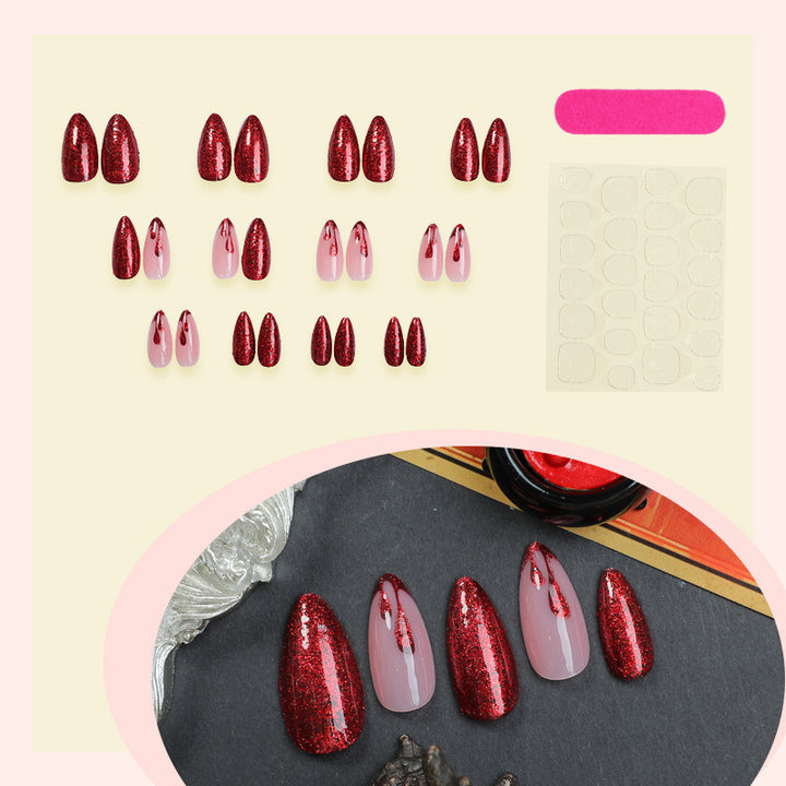Glamorous Glittery Press-On Nail Set Bowlift