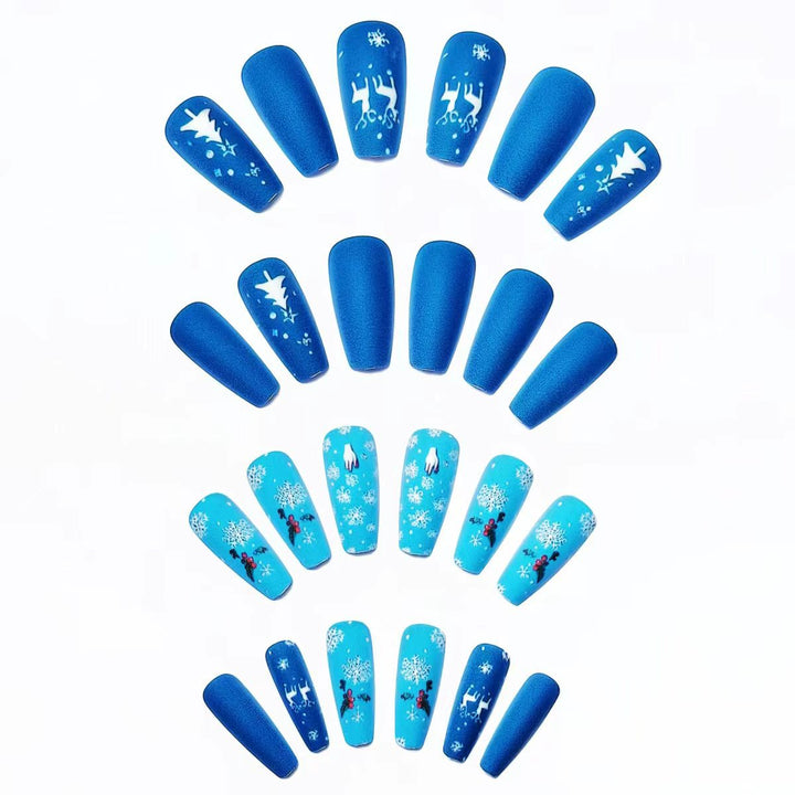 Artificial nails with festive winter design Bowlift
