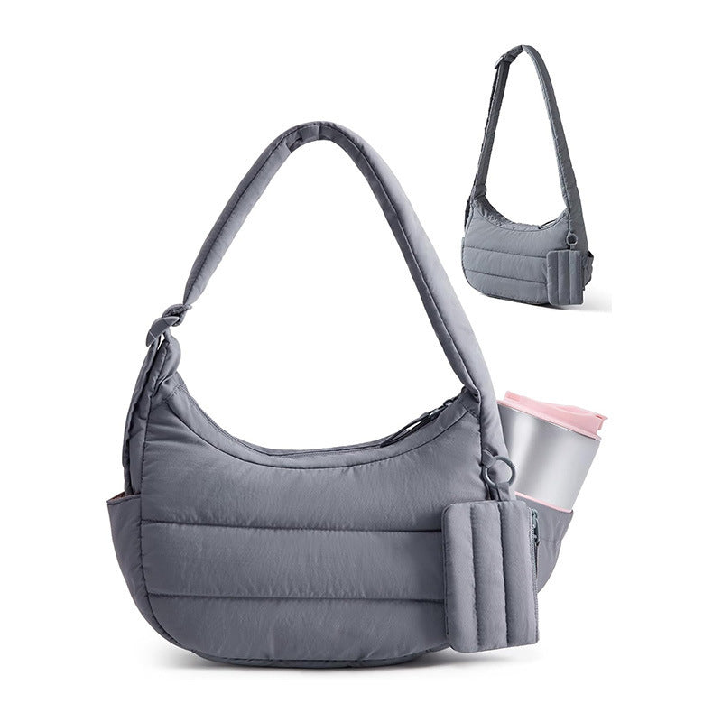 Comfortable shoulder bag with practical additional function Bowlift
