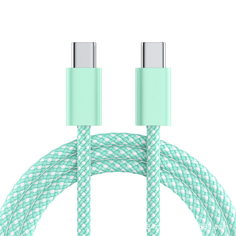 Braided USB-C to USB-C fast charging and data cable with reinforced nylon braid Bowlift