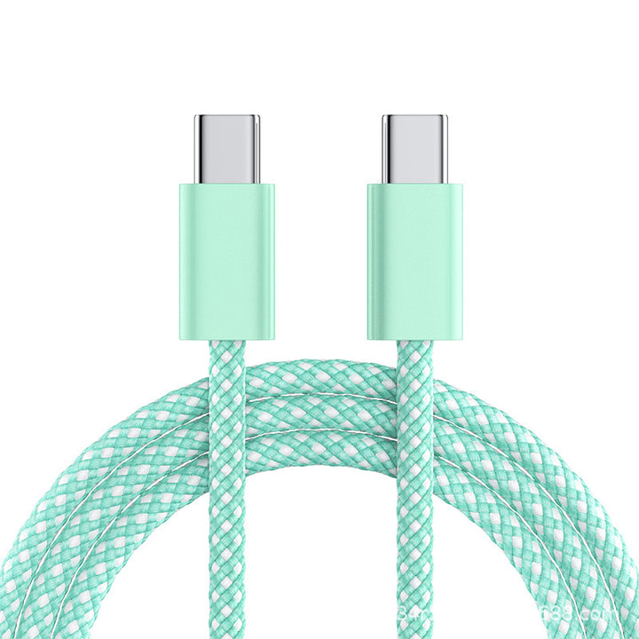 Braided USB-C to USB-C fast charging and data cable with reinforced nylon braid Bowlift