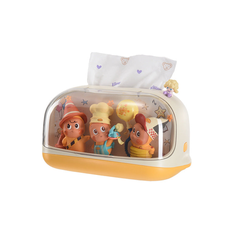 Whimsical Tissue Box Holder with Character Design Bowlift