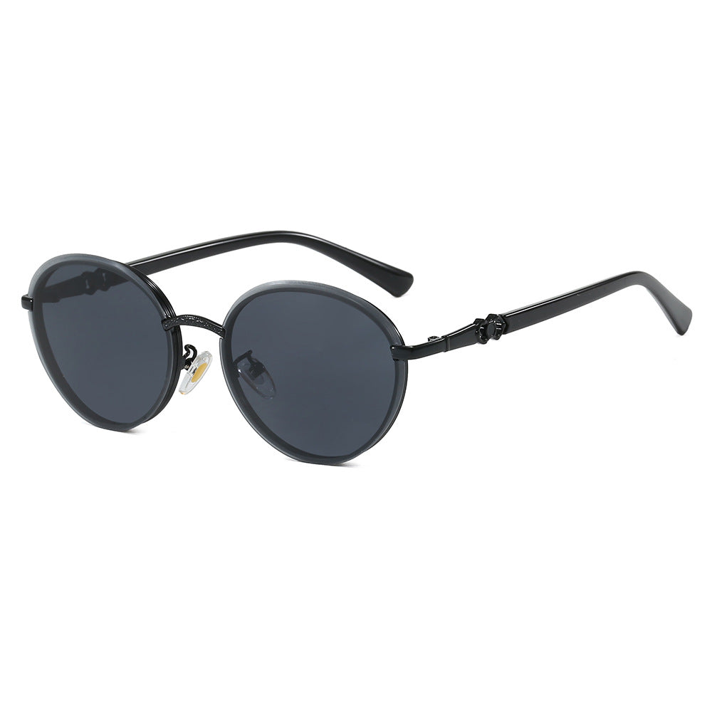 Ladies elegant round sunglasses with mirrored effect Bowlift