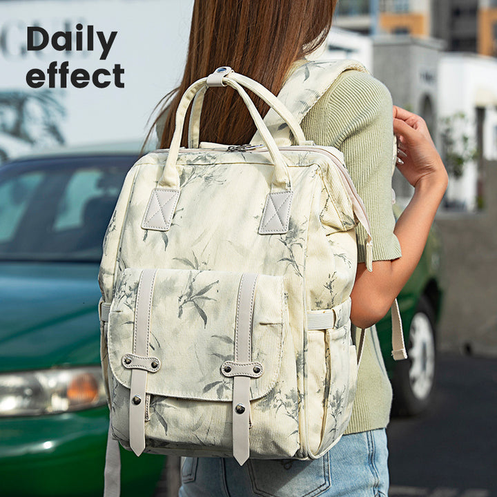 Stylish Floral Print Backpack Bowlift