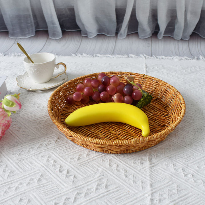 Leaf-Shaped Woven Serving Platter Bowlift