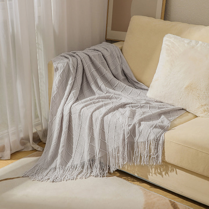 Cozy Knitted Throw Blanket