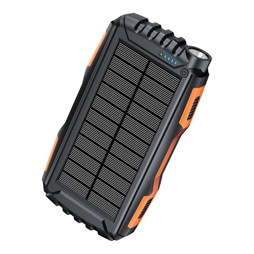 Solar-powered power bank with LED flashlight and sturdy housing Bowlift