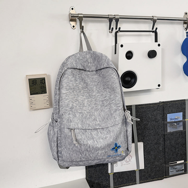 Casual Floral-Embroidered Backpack Bowlift