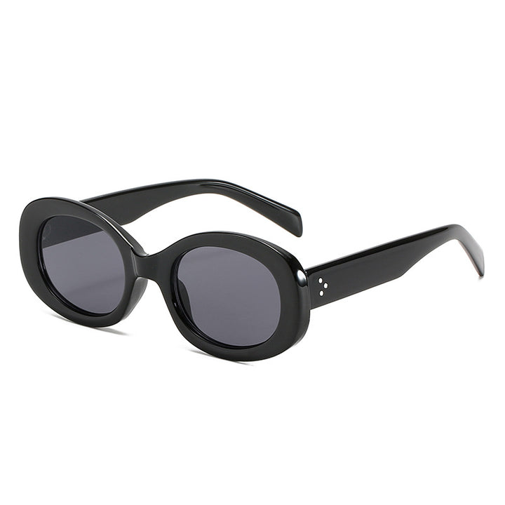 Vintage-Style Oval Frame Sunglasses Bowlift