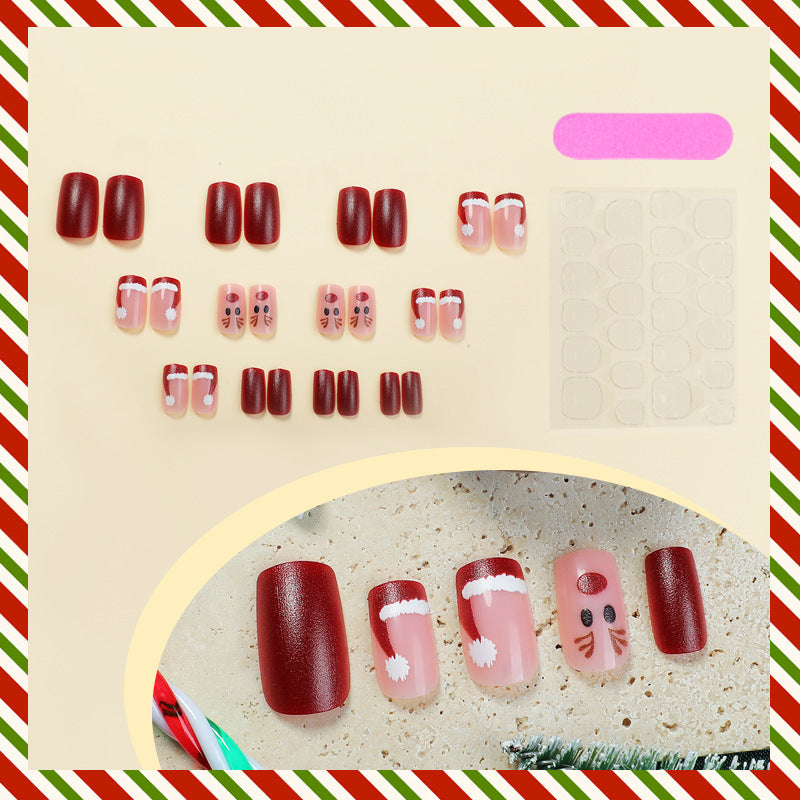 Creative Nail Art Set with Winter Motifs and Glitter Effects Bowlift