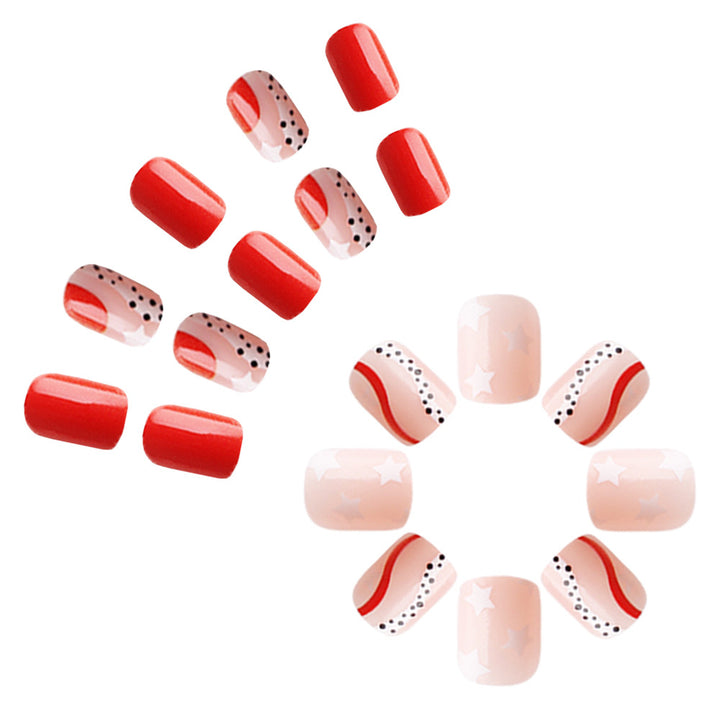 Patriotic Themed Press-On Nail Art Set Bowlift