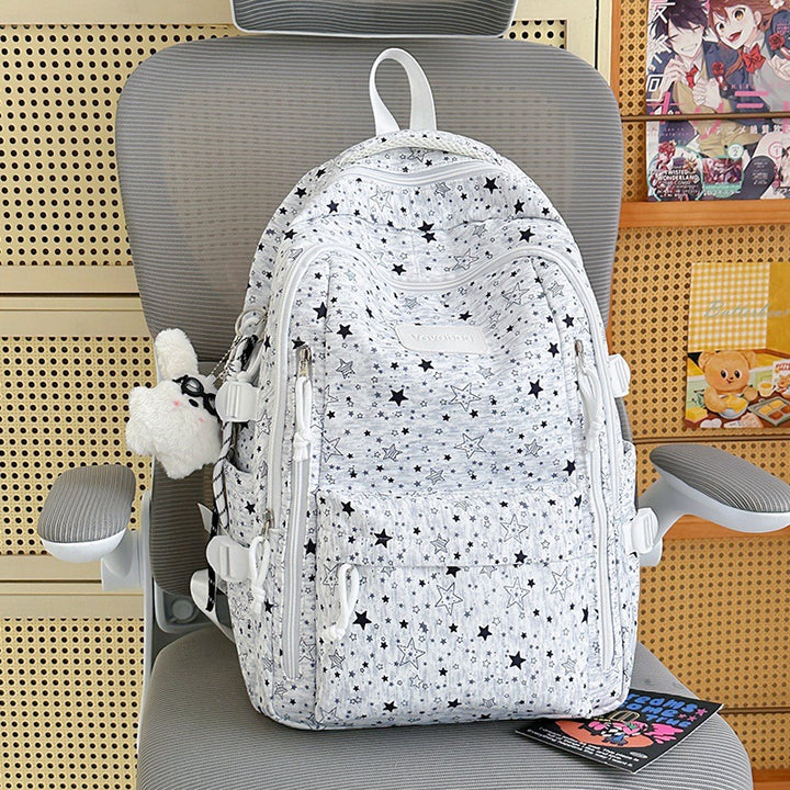 Lightweight Star-Patterned Backpack Bowlift