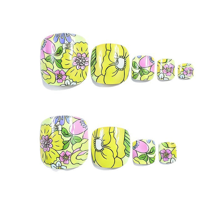 Decorative Floral Nail Art Bowlift