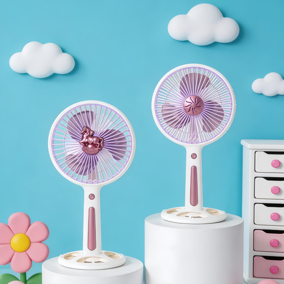 Women's Portable Mini Fan with USB Charging Function and Ergonomic Handle Bowlift