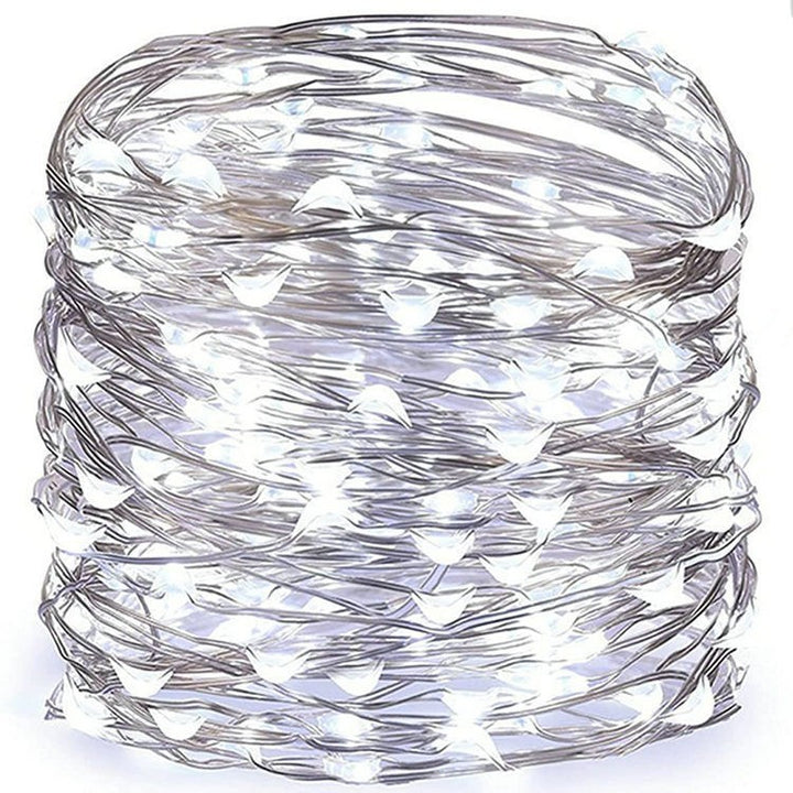 LED Fairy String Lights Ultra-Thin Silver Wire Battery Powered Splash Resistant Decorative Lighting Bowlift