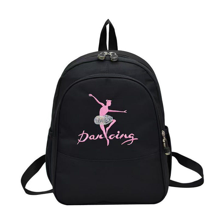 Ballerina-Themed Embroidered Backpack Bowlift