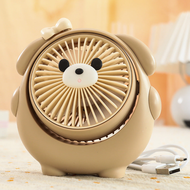 Ladies Portable Mini Hand Fan with Playful Animal Design Bowlift