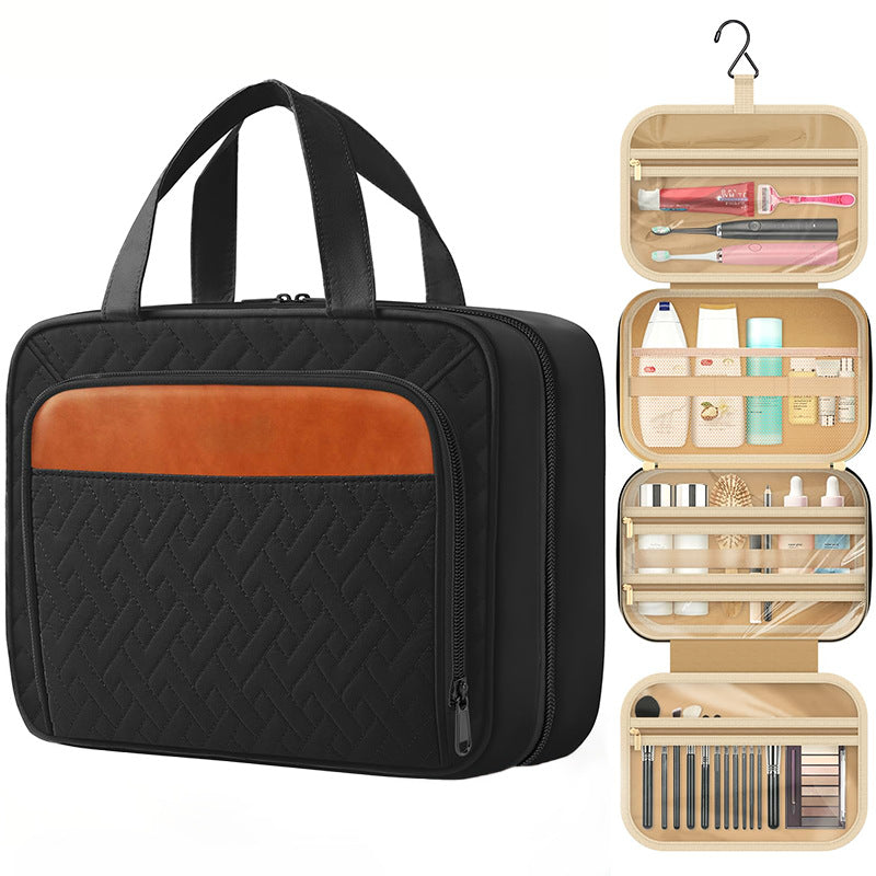 Cosmetic Organizer Bag with Intelligent Interior Layout Bowlift