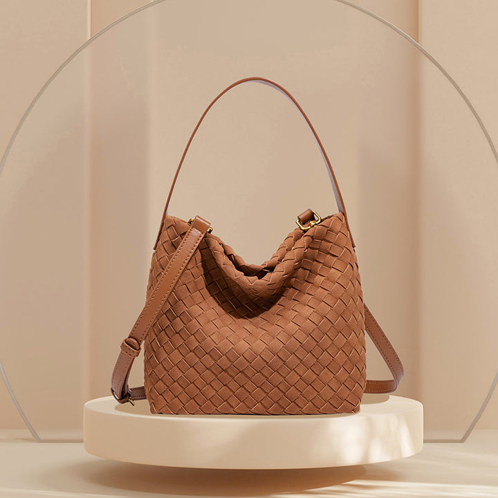 Textured Vegan Leather Crossbody Bag Bowlift