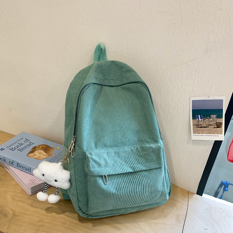 Corduroy Textured Backpack