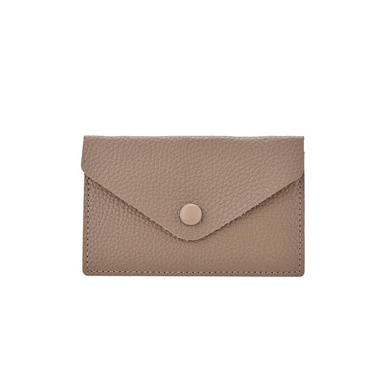 Compact Textured Leather Cardholder Bowlift