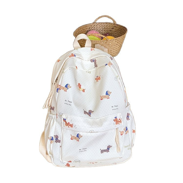 Backpack with Cute Dog Friend Design Bowlift