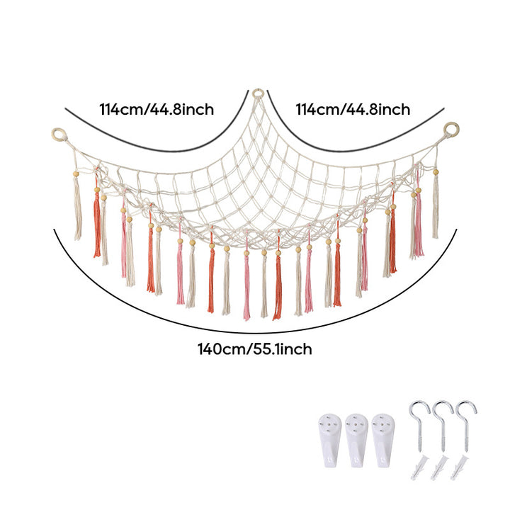 Macramé Wall Hanging Storage Hammock