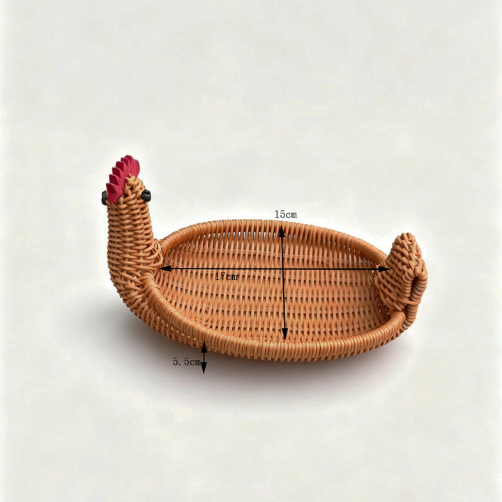 Frog-Shaped Decorative Woven Basket Bowlift